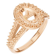 Accented Halo Ring - Oval 8x5.5mm