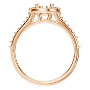 Accented Halo Ring - Oval 8x5.5mm