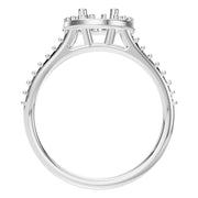 Accented Halo Ring - Oval 8x5.5mm
