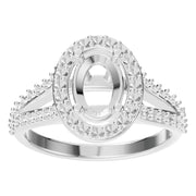 Accented Halo Ring - Oval 8x5.5mm