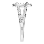 Accented Halo Ring - Oval 8x5.5mm