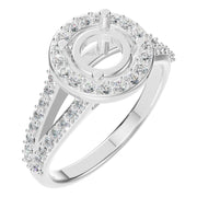 RI-2542 White Gold Ring SEMISET - Main View