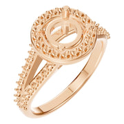 RI-2542 Rose Gold Ring UNSET - Main View