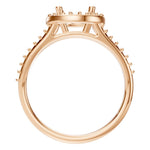 RI-2542 Rose Gold Ring UNSET - Top View