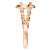 RI-2542 Rose Gold Ring UNSET - Side View