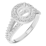 RI-2542 White Gold Ring UNSET - Main View