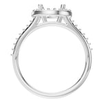 RI-2542 White Gold Ring UNSET - Top View