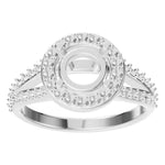 RI-2542 White Gold Ring UNSET - Front View