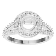 RI-2542 White Gold Ring UNSET - Front View