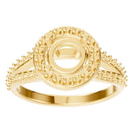 RI-2542 Yellow Gold Ring UNSET - Front View