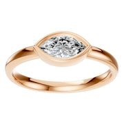 Solitaire Bezel Ring - Marquise 7.1x3.6mm
