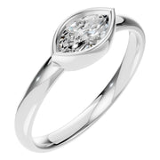 Solitaire Bezel Ring - Marquise 7.1x3.6mm