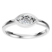 Solitaire Bezel Ring - Marquise 7.1x3.6mm