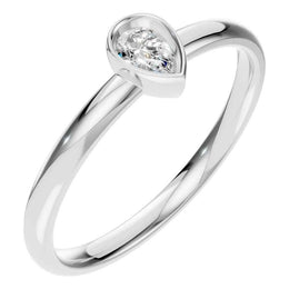 Pear Bezel Ring