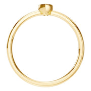 Solitaire Bezel Ring - Pear 4.1x2.7mm