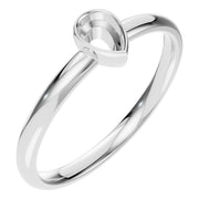 Solitaire Bezel Ring - Pear 4.1x2.7mm