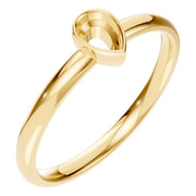 Solitaire Bezel Ring - Pear 4.1x2.7mm