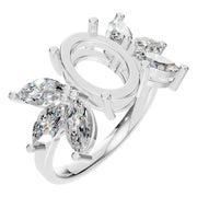 Fancy Multi Stone Ring - Oval 10.3x7mm