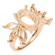 Fancy Multi Stone Ring - Oval 10.3x7mm