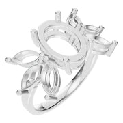 Fancy Multi Stone Ring - Oval 10.3x7mm
