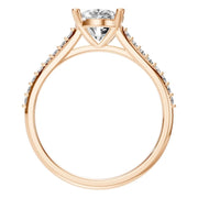 Accented Solitaire Ring - Oval 9.3x6.5mm