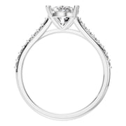 Accented Solitaire Ring - Oval 9.3x6.5mm