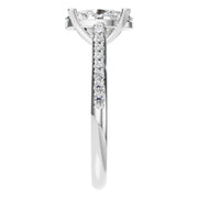 Accented Solitaire Ring - Oval 9.3x6.5mm