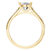 Accented Solitaire Ring - Oval 9.3x6.5mm