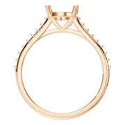 Accented Solitaire Ring - Oval 9.3x6.5mm