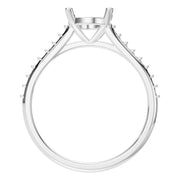 Accented Solitaire Ring - Oval 9.3x6.5mm