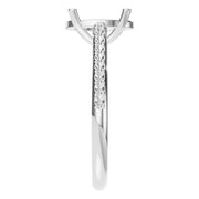 Accented Solitaire Ring - Oval 9.3x6.5mm