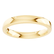D-Shape Wedding Band - 3mm