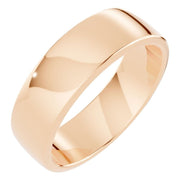 D-Shape Wedding Band - 6mm