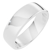 D-Shape Wedding Band - 6mm