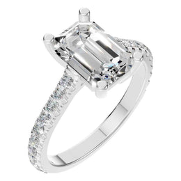 Accented Emerald Ring
