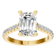 Accented Emerald Ring