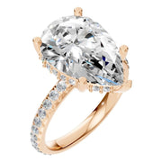 Pear Hidden Halo Ring