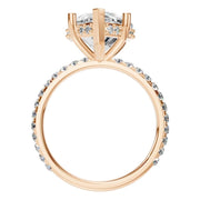 Pear Hidden Halo Ring