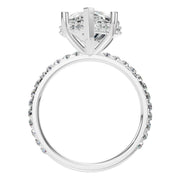 Pear Hidden Halo Ring