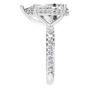 Pear Hidden Halo Ring