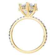 Pear Hidden Halo Ring