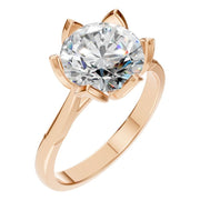 Floral Solitaire Ring