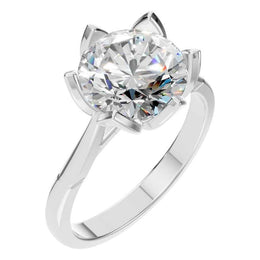Floral Solitaire Ring