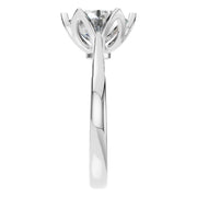 Floral Solitaire Ring