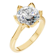 Floral Solitaire Ring