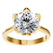 Floral Solitaire Ring