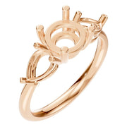 Three Stone Ring - Round 6.5mm