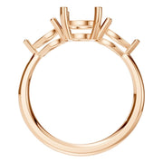 Three Stone Ring - Round 6.5mm