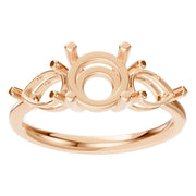 Three Stone Ring - Round 6.5mm
