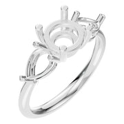 Three Stone Ring - Round 6.5mm